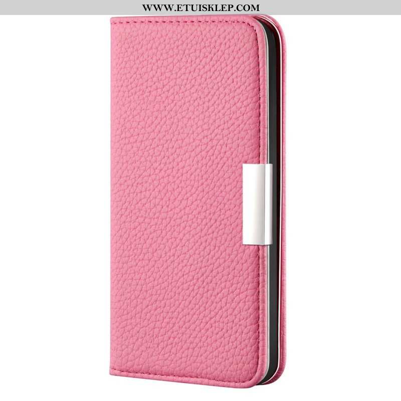 Etui Na Telefon do iPhone 13 Mini Etui Folio Liczi Ze Sztucznej Skóry Ultra Szykowny